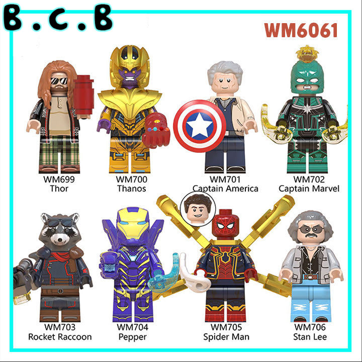 Avengers end game đồ chơi lắp ráp minifigures phiên bản siêu anh hùng super heroes marvel báo thù wm6061