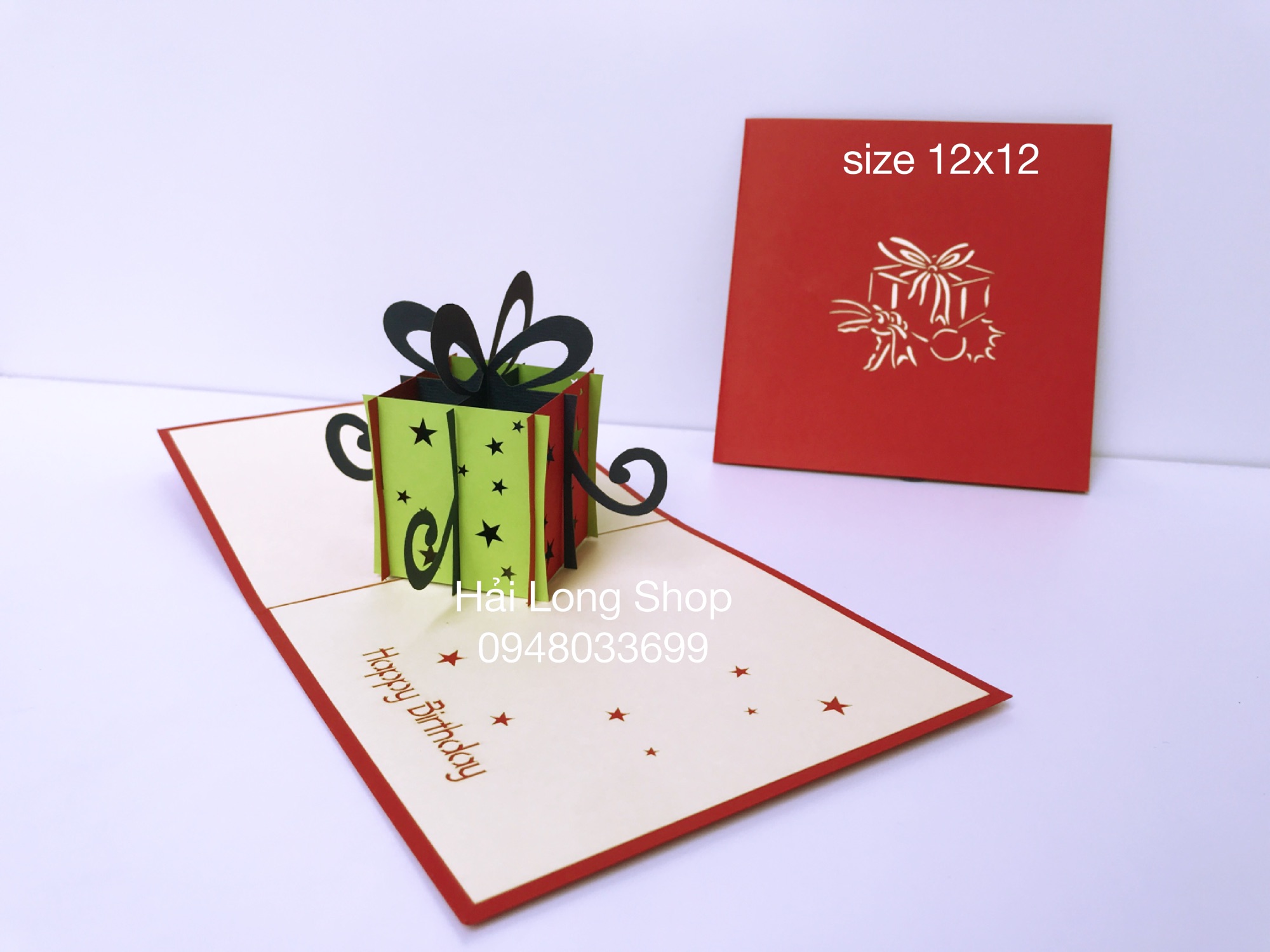 Hộp quà 1 - the gift - birthday - sinh nhật - thiệp 3d