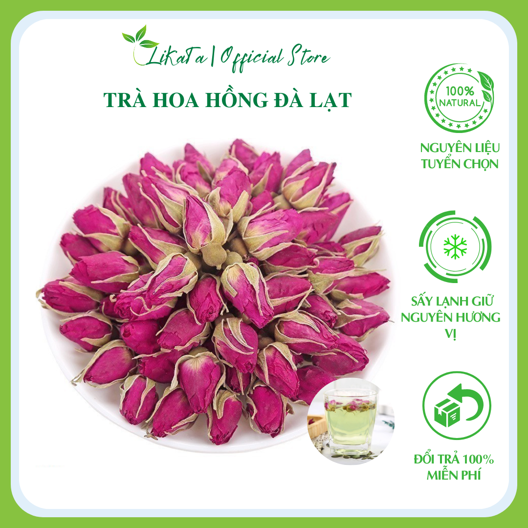 Trà hoa hồng 100gr sấy khô nụ đẹp