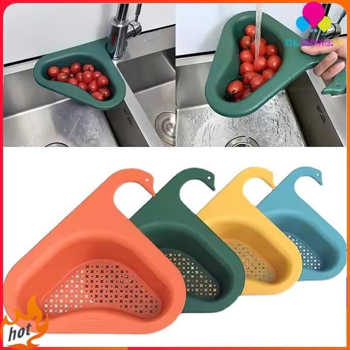 Rổ Lọc Rác Treo Góc Bồn Rửa Chén, Rổ Tam Giác Lọc Thức Ăn Thừa, Cặn Bẩn, Đựng Dụng Cụ Rửa Chén...