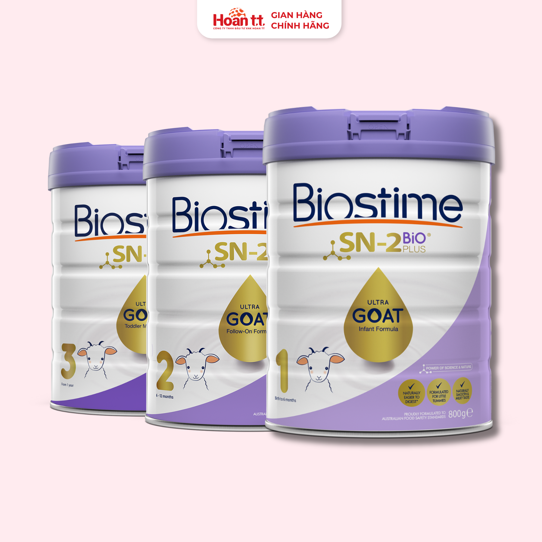 Goat Milk Increases Absorption for Babies Biostime Ultra Goat - Powdered Milk Helps Balance the Digestive System Box 800g