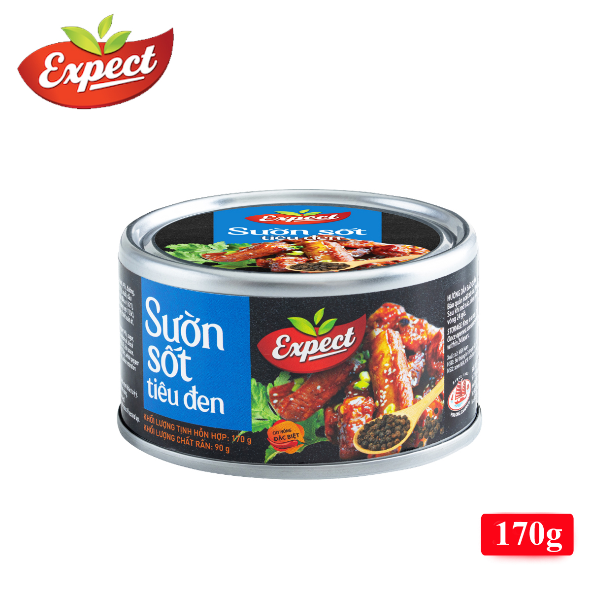 Sườn sốt tiêu đen black pepper pork ribs expect hạ long 170 gram