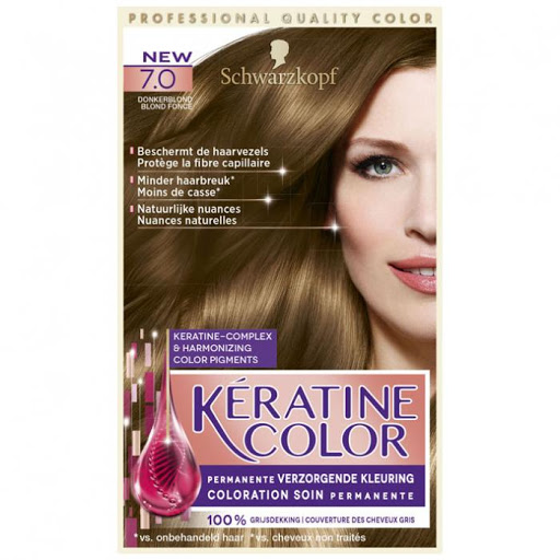Thuốc nhuộm tóc Kératine Color Blond Foncé 7.0 - Schwarzkopf màu vàng đậm