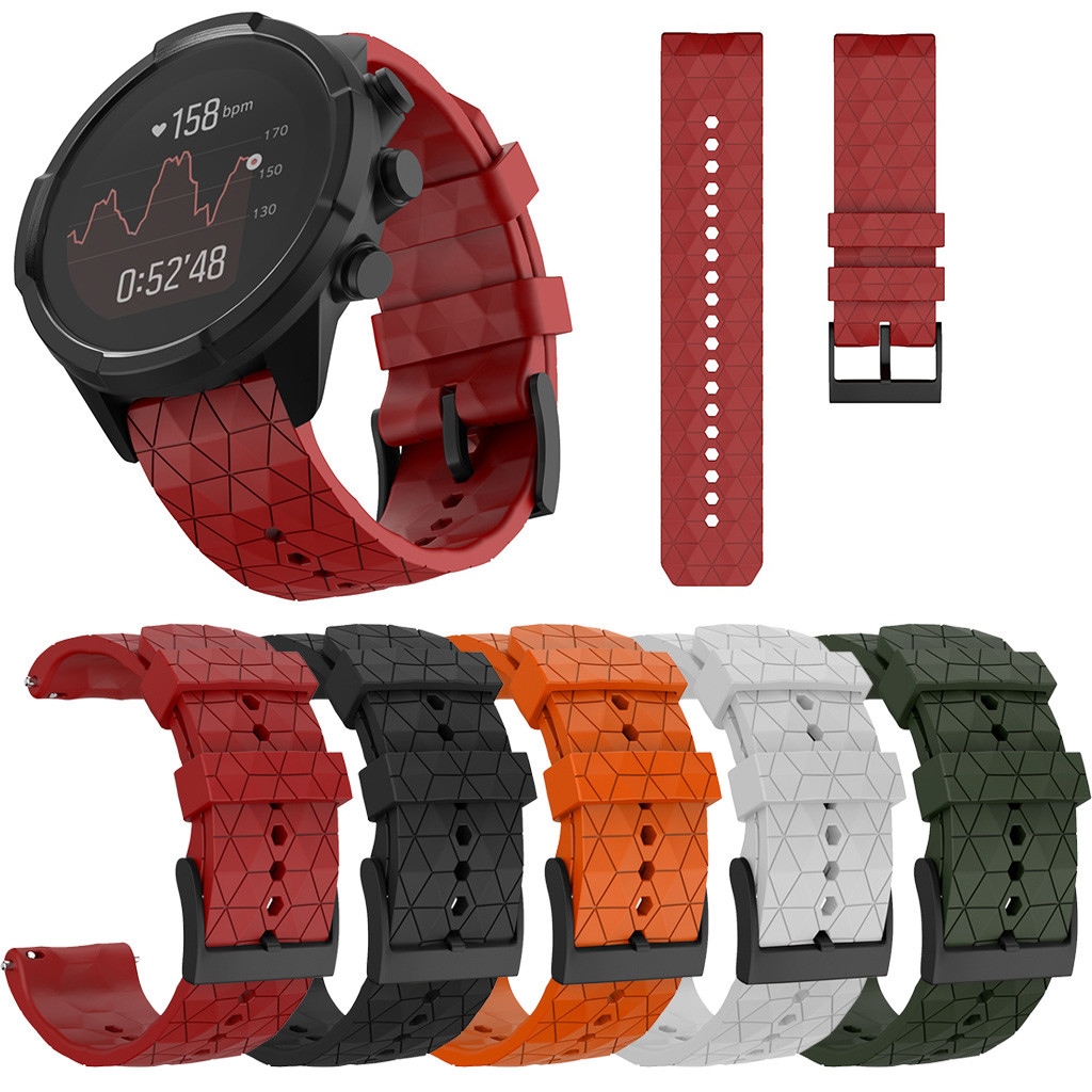 Silikonowy zamiennik sportowy pasek do zegarka SUUNTO 9/ Baro Smart Watch kolorowe akcesoria do szybkiego zwalniania