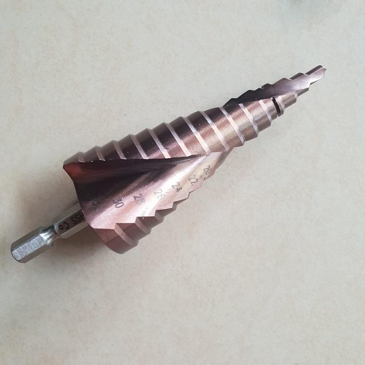 Mũi khoan bước tháp HSS Coban M35 4 - 32mm siêu cứng,khoan inox,sắt..