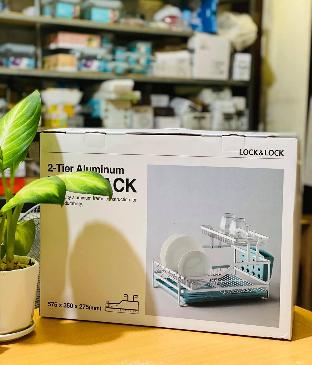 Giá úp bát 2 tầng siêu đẹp lock&lock ldr204 kích thước: 57,5 x 35 x 27,5cm
