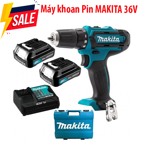 Máy khoan Pin MAKITA 36V Thời gian sạc ngắn cho phép ưu tiên công việc tối đa ,Có 3 Chức Năng khoan, vít, búa, Tặng kèm bộ phụ kiện, Bảo hành 12 tháng