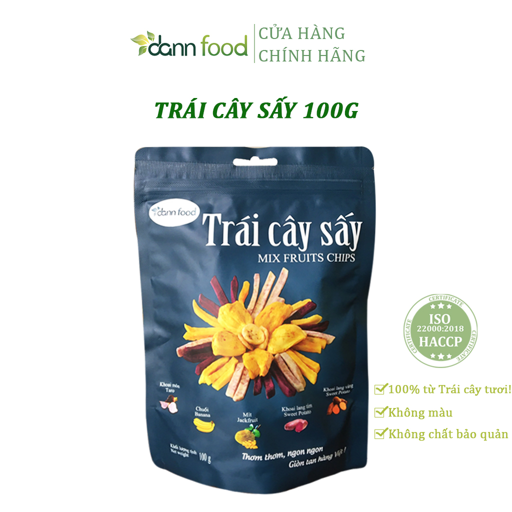Trái cây sấy thập cẩm giòn ngon 100g dann food