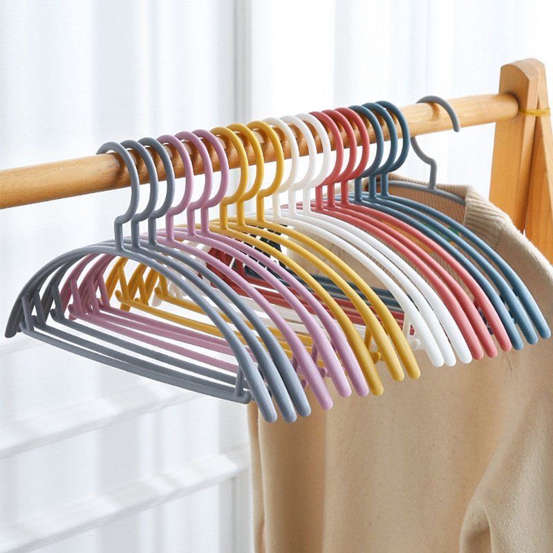 Combo 10 móc treo áo quần người lớn hình bán nguyệt chống trượt, giữ giáng thiết kế hình bán nguyệt - móc phơi đồ, móc treo quần áo, móc áo chống trượt hình bán nguyệt liền mạch, nhựa gia dụng, móc dành cho người lớn nhiều màu - móc treo quần áo người lớn