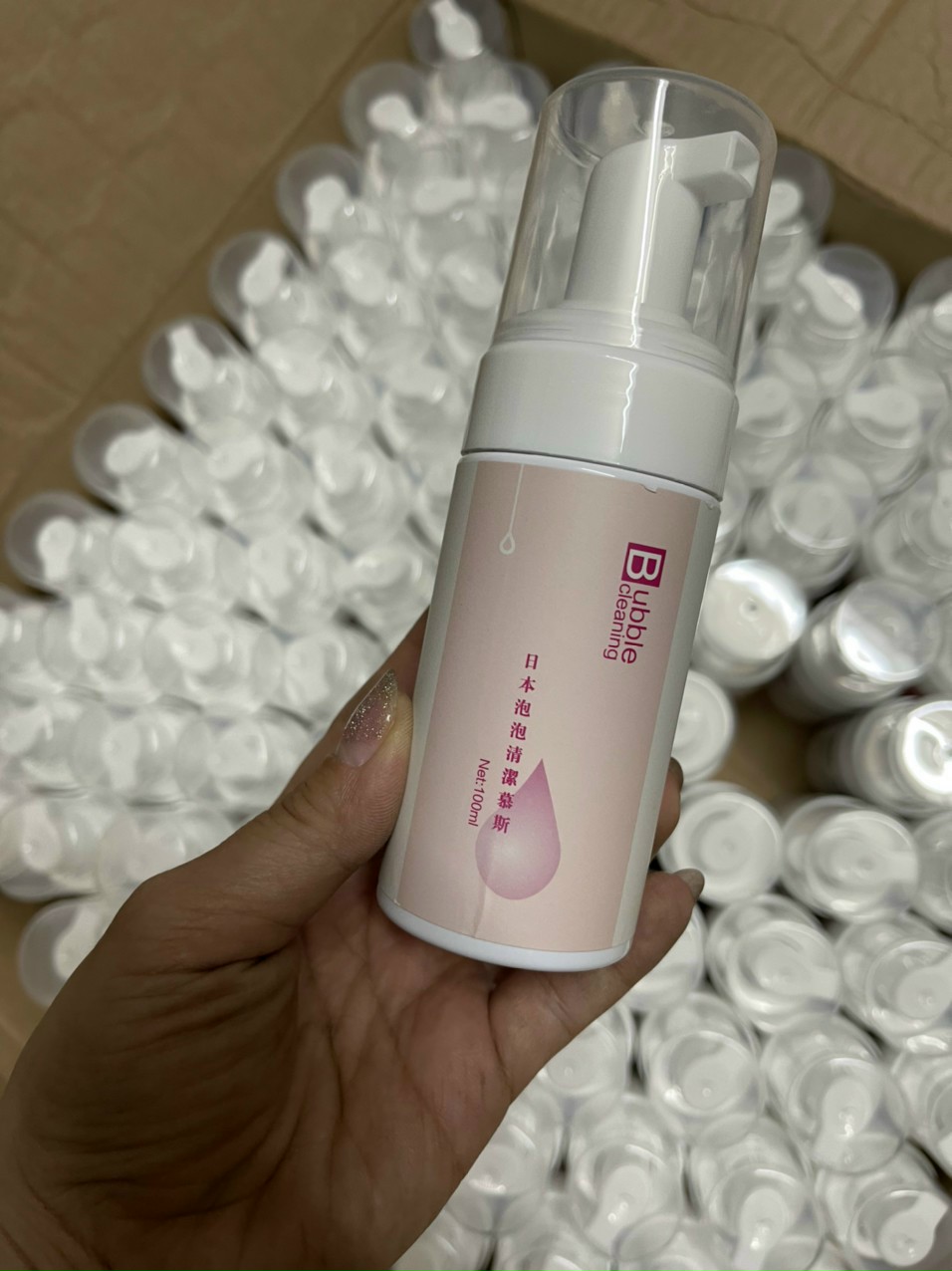 .Nước vệ sinh rửa mi dung tích 60ml dạng bọt trước khi nối mi nhật bản giúp vệ sinh sạch keo mi