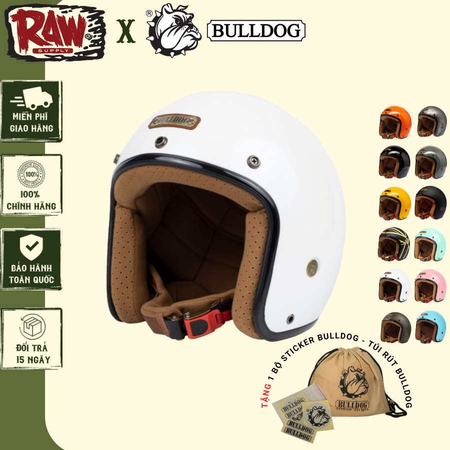 Mũ bảo hiểm 3 4 Bulldog 4u dành cho người đi phượt bằng xe máy Arrow