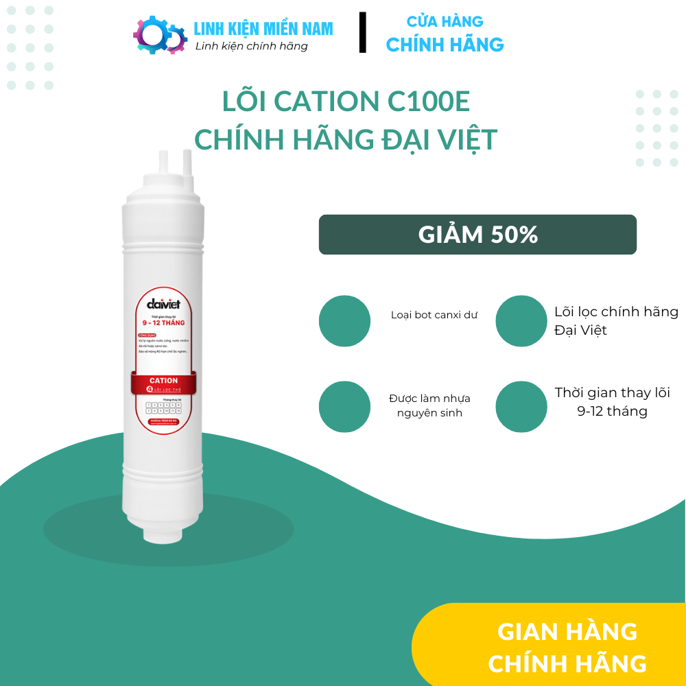 Lõi Cation Đại Việt dùng cho máy lọc nước RO