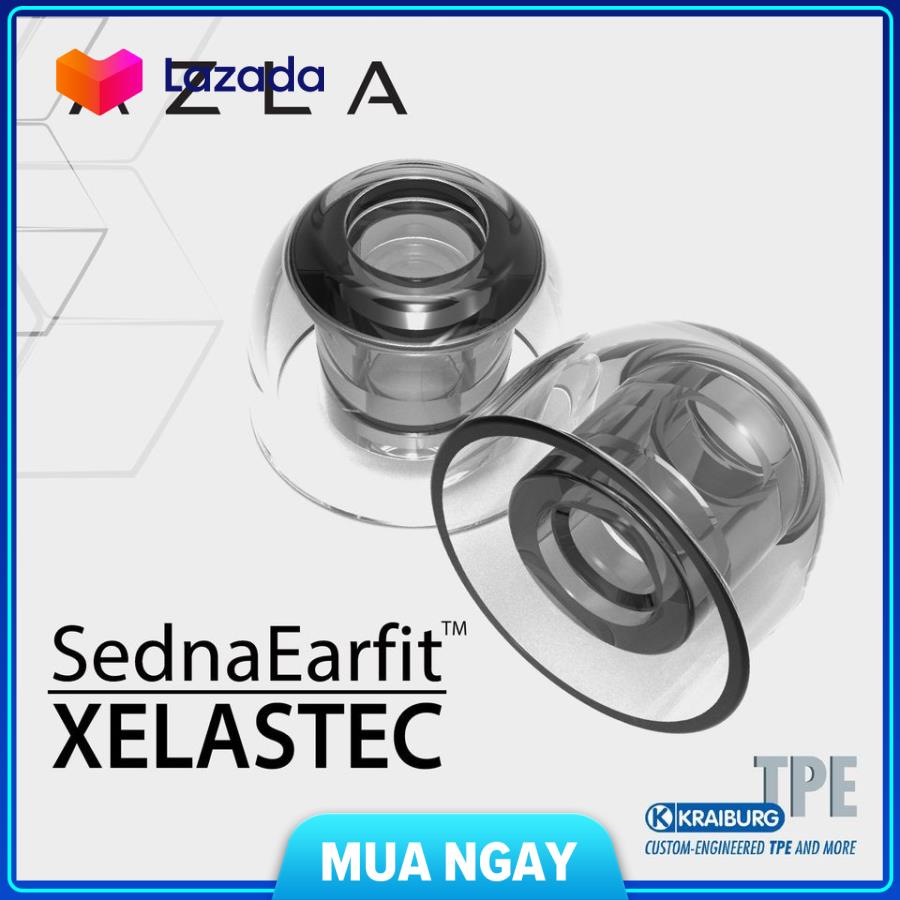 Nút tai nghe AZLA SednaEarfit XELASTEC trong suốt cho tai nghe in-ear TWS WF-1000XM3 Sennheiser Momentum True Wireless