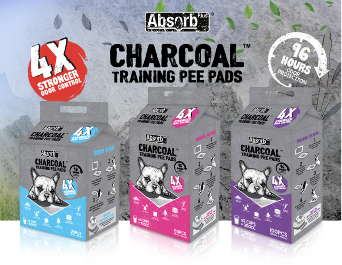 Tã lót than hoạt tính kháng khuẩn, khử mùi Absorb Charcoal cho chó mèo