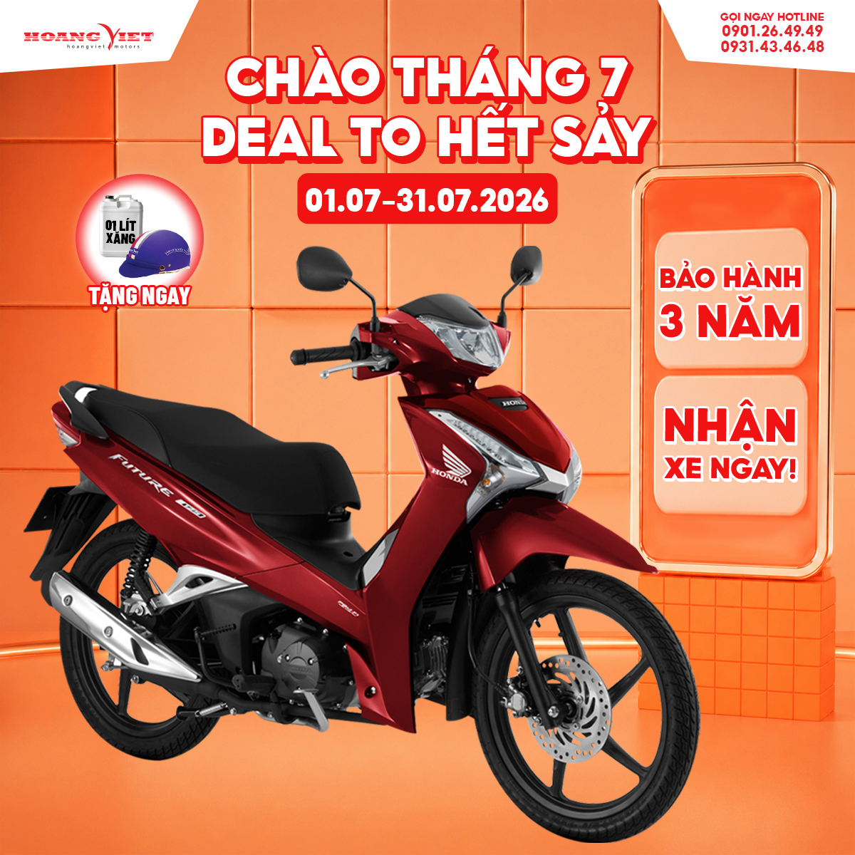 Honda Future 125 Fi 2026 Motorcycle - Premium Version Giá 38,492,000 Đồng*Miễn phí vận chuyển