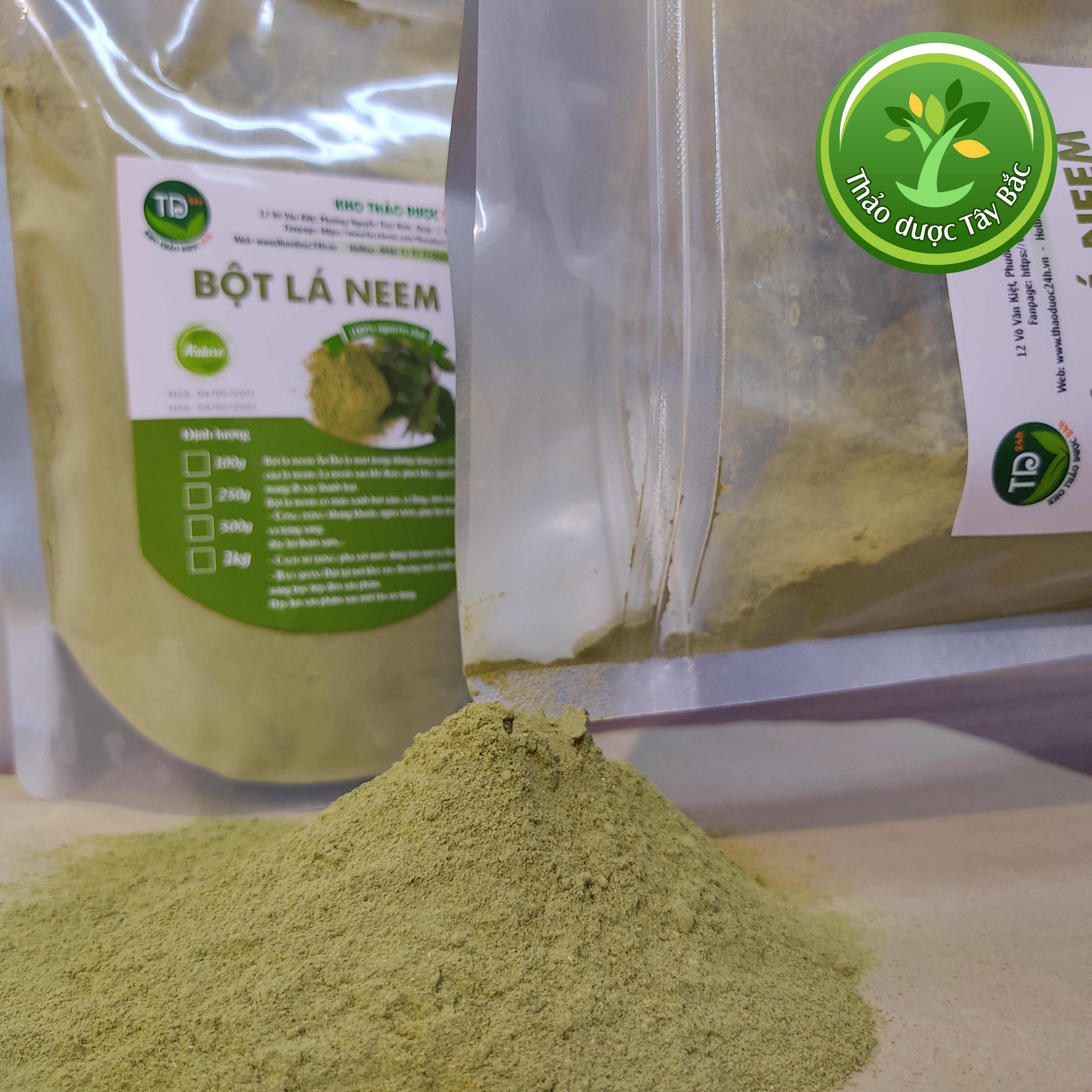 Bột lá Neem Ấn Độ se khít lỗ chân lông, chống lão hóa, kiềm dầu & mịn da, trắng hồng tự nhiên | KTD Tây Bắc