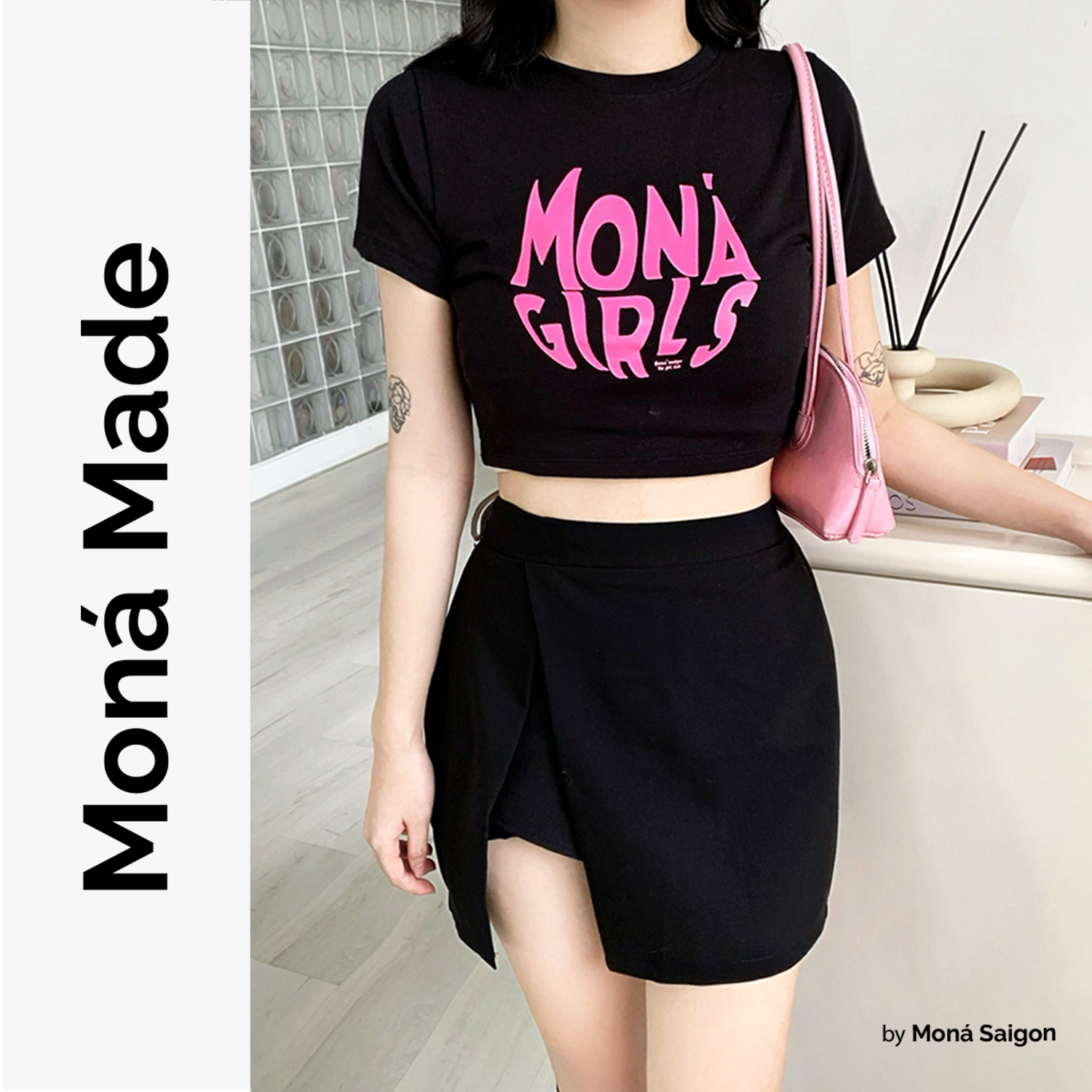 Áo croptop thun moná - mona