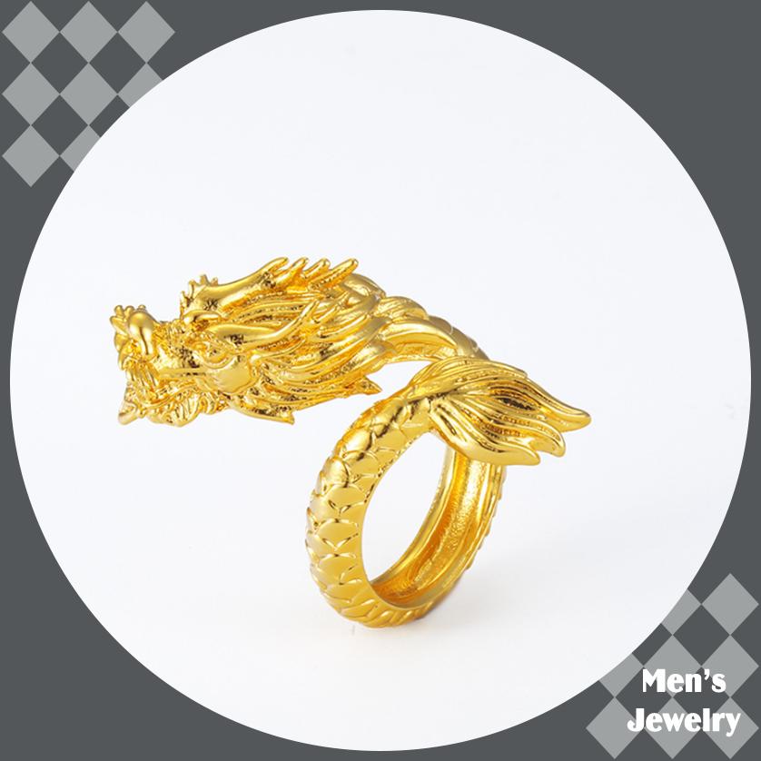 Nhẫn nam kim long mạ vàng 24k mlmv
