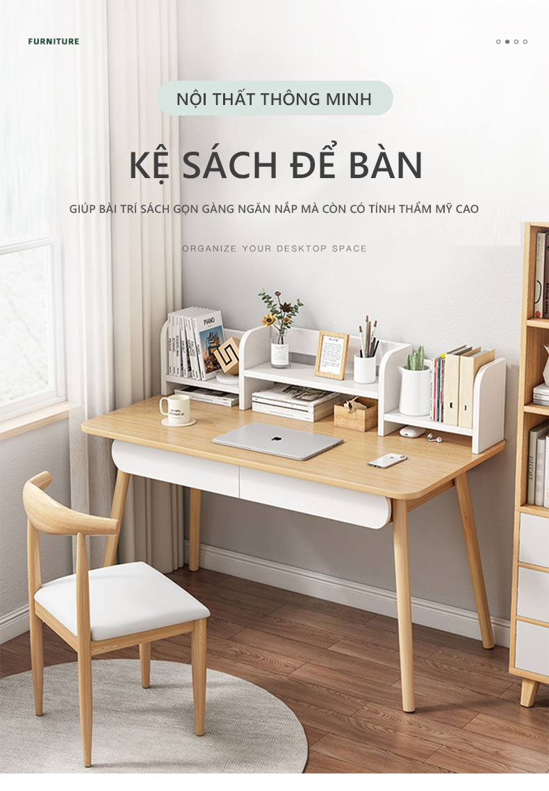 Kệ Sách Để Bàn Nhiều Ngăn IGA Gỗ MDF Đa Năng - GP261