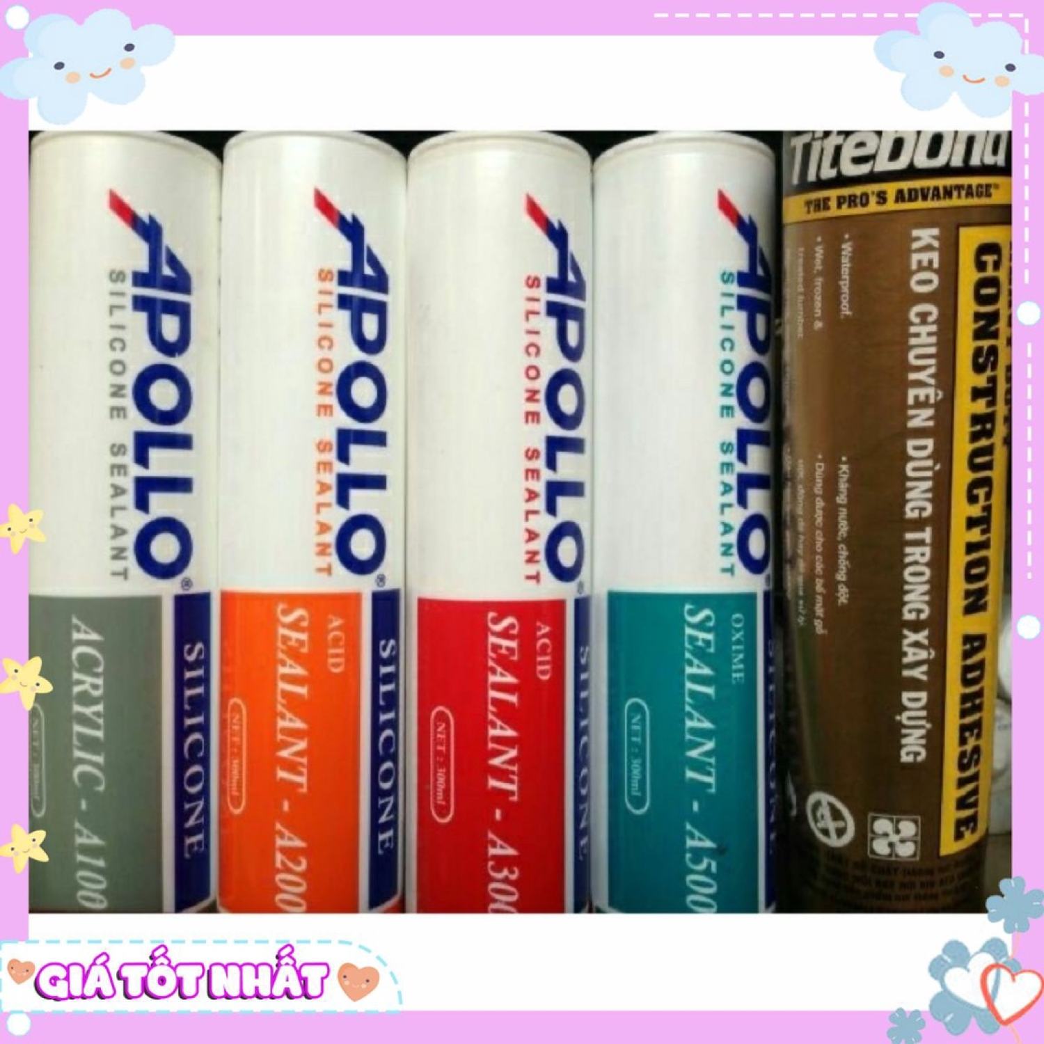 🌟 Keo silicon apolo đen/đục /trong 💦💦