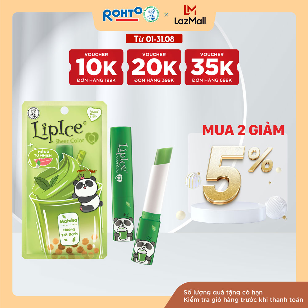 Son dưỡng Lipice Sheer Color Q Matcha 2.4g (Trà xanh)