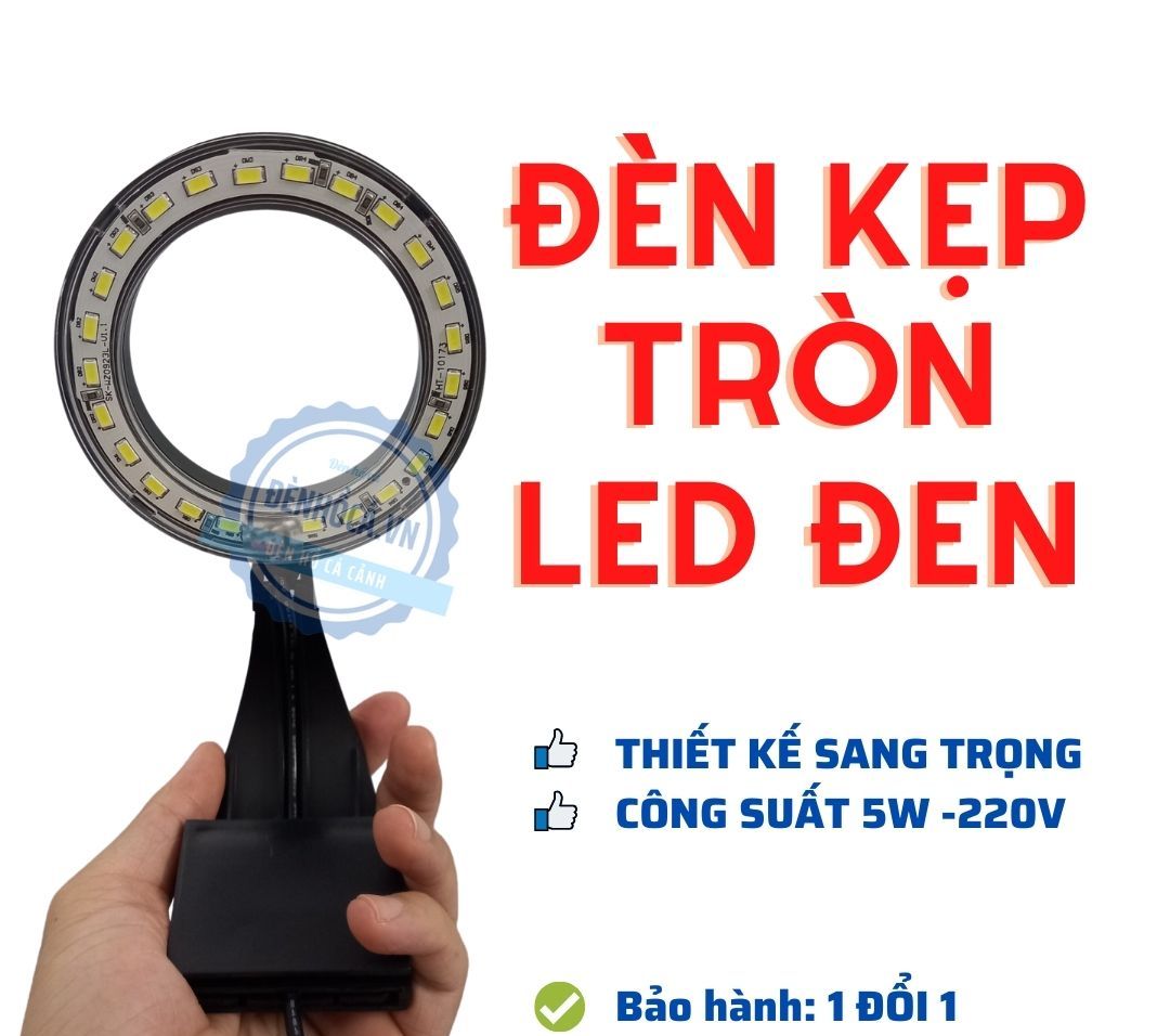 Đèn bể cá mini KẸP TRÒN dành cho hồ cá từ 20 đến 40cm