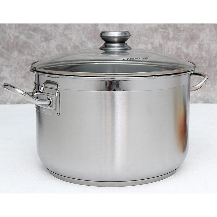 Nồi Inox 3 đáy nắp kính cao cấp Fivestar 30cm sử dụng được bếp từ