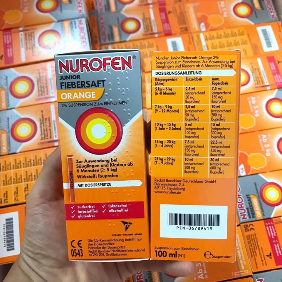 Đồ uống hạ sốt Nurofen của Đức