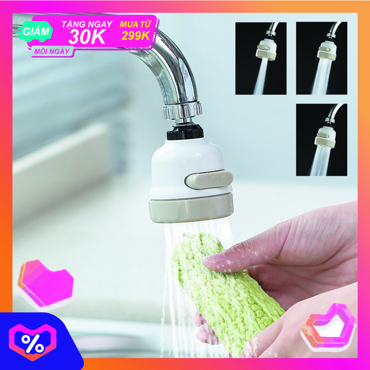 Vòi tăng áp nối vòi nước rửa chén – 3 chế độ