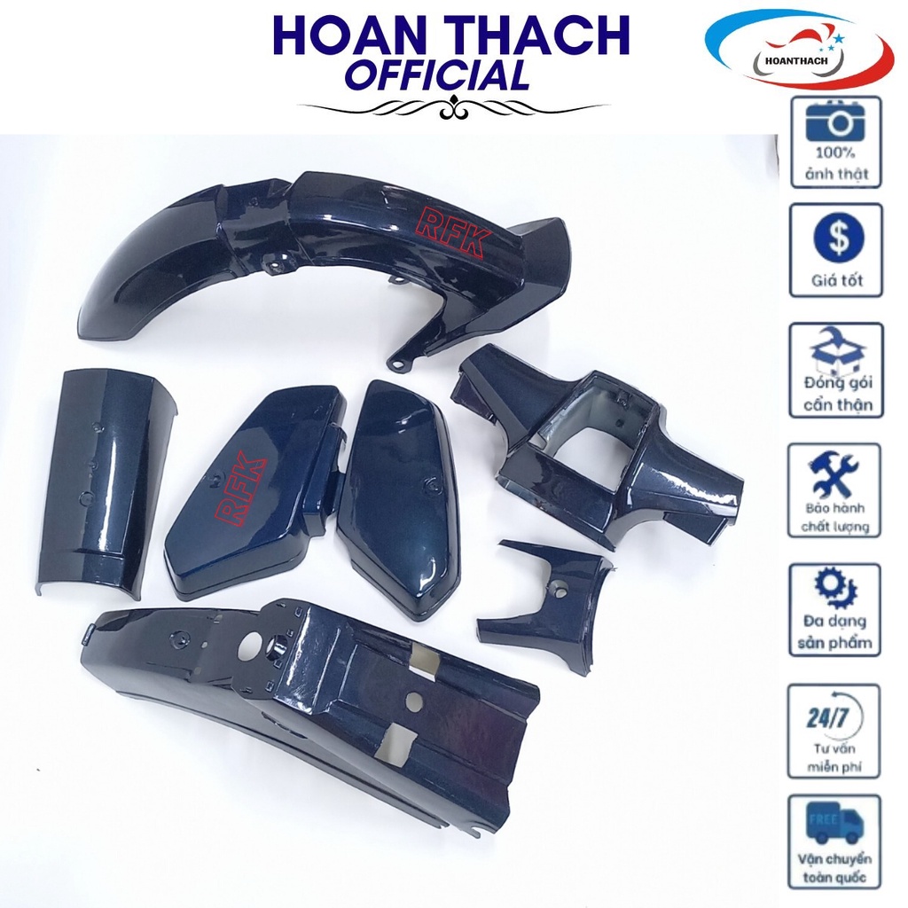 Dàn áo nhựa xe cub 82 màu xanh tím - xanh mực