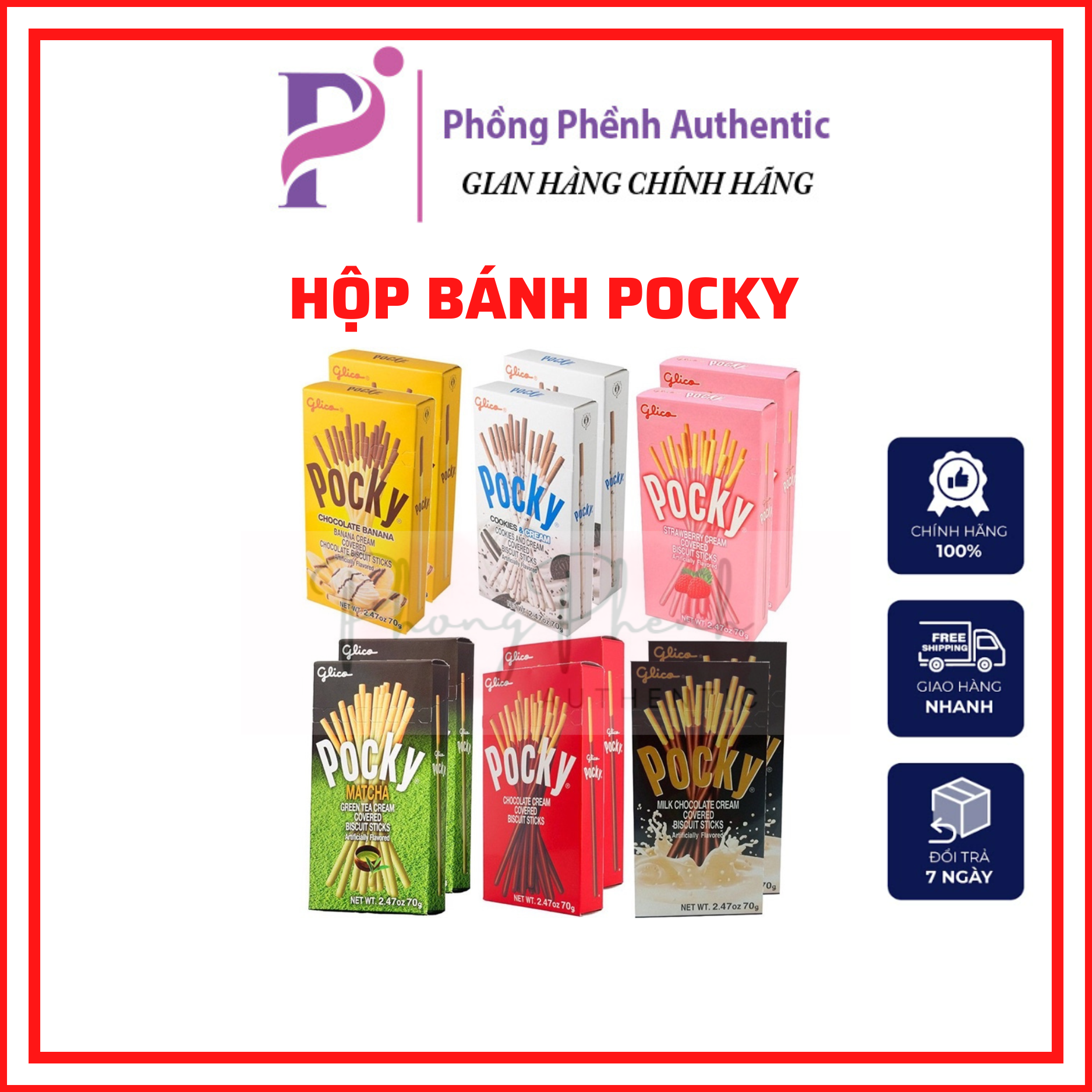 Lốc 10 bánh Pocky Glico Thailand