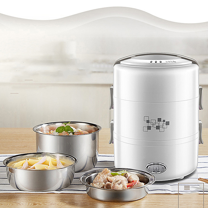 Hộp cơm điện 3 tầng Yoice cao cấp, hộp cơm văn phòng, hộp cơm hâm nóng thức ăn, nấu được cơm canh