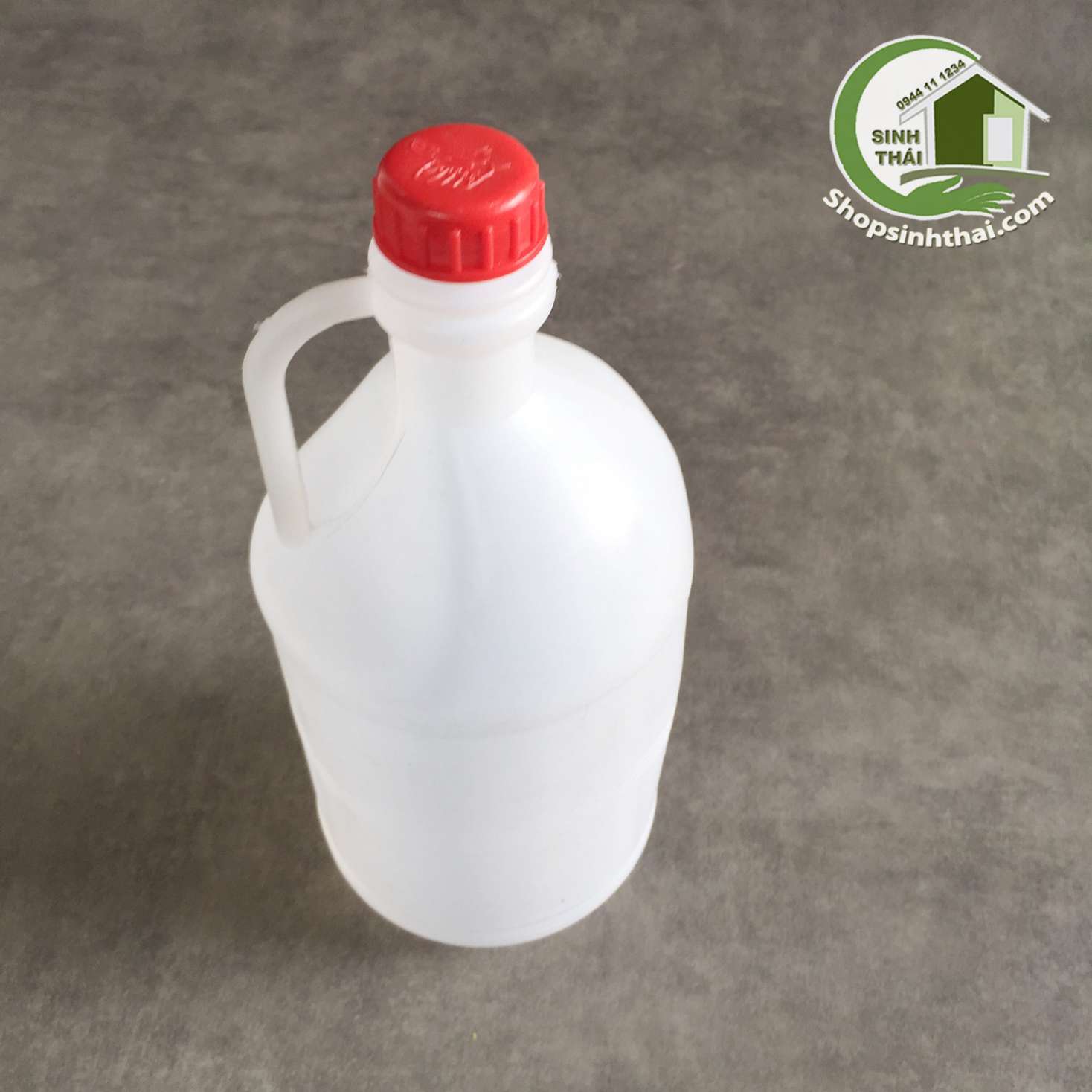 Can nhựa 1 lít, 2 lít, 5 lít màu trắng, có quai cầm - chọn can