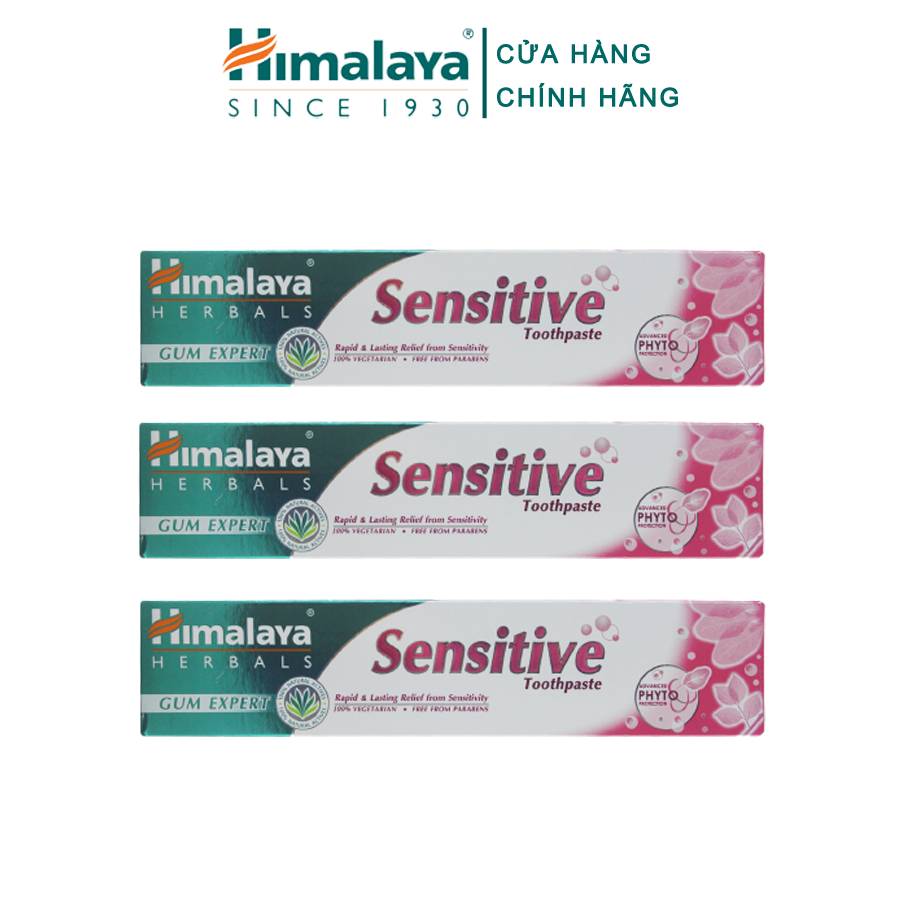 Ba tuýp kem đánh răng cho răng nhạy cảm - Himalaya Sensitive Toothpaste 100 g