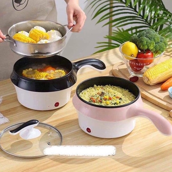[HCM]CA NẤU MÌ KIÊM NỒI LẨU MINI CÓ TẶNG KÈM XỬNG HẤP - CA NẤU MÌ VỚI THIẾT KẾ SANG TRỌNG CHUẨN HÀNG XUẤT NHẬT - CHỐNG DÍNH KHÔNG GỈ CAO CẤP