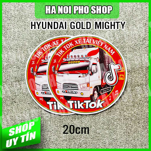 Cặp 02 Tem HYUNDAI GOLD Phản Quang, chống nước, Bền màu [Tặng tem nhỏ trị giá 10k]