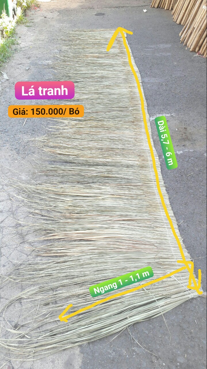 Lá tranh lợp mái nhà cao 1m dài 6m