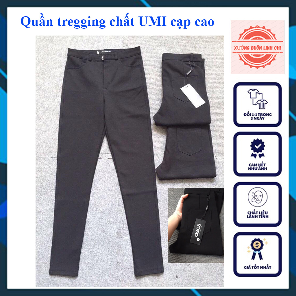 Quần tregging nữ O.s.o.s 🍀FREESHIP🍀Quần legging UMI cạp cao khóa đồng tôn dáng phù hợp mọi loại áo