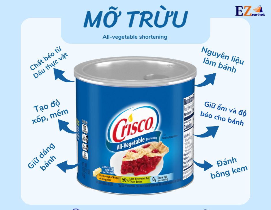 Mỡ Trừu Thực Vật Crisco Shortening 453g