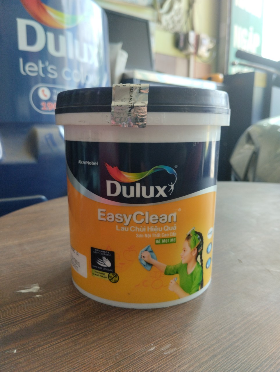 Sơn nội thất dulux easy clean dễ lon chùi 1l