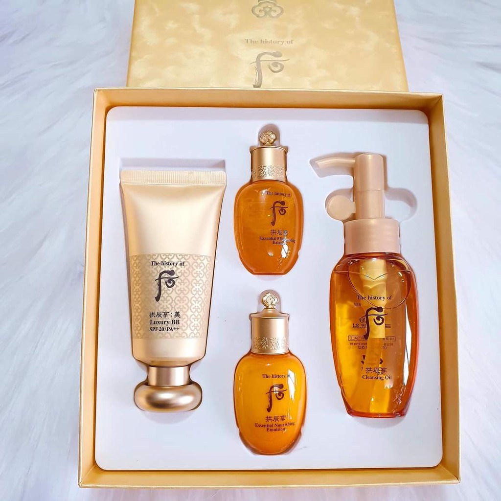 Sét kem trang điểm BB Whoo vàng cho lớp nền hoàn hảo - Whoo Mi Luxury BB Cream