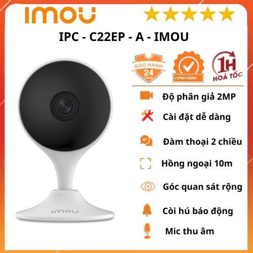 Camera trong nhà Imou C22EP ,đàm thoại 2 chiều, theo dõi thông minh, góc rộng - Hàng chính hãng