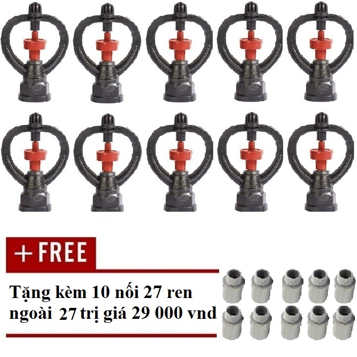 [HCM]10 béc tưới cây phun mưa 2 tia ren trong 21 27mm BB906TR Agri Viet tặng 10 nối 27 chuyên dùng tưới rau cây ăn trái sầu riêng cam canh cây công nghiệp cỏ trồng