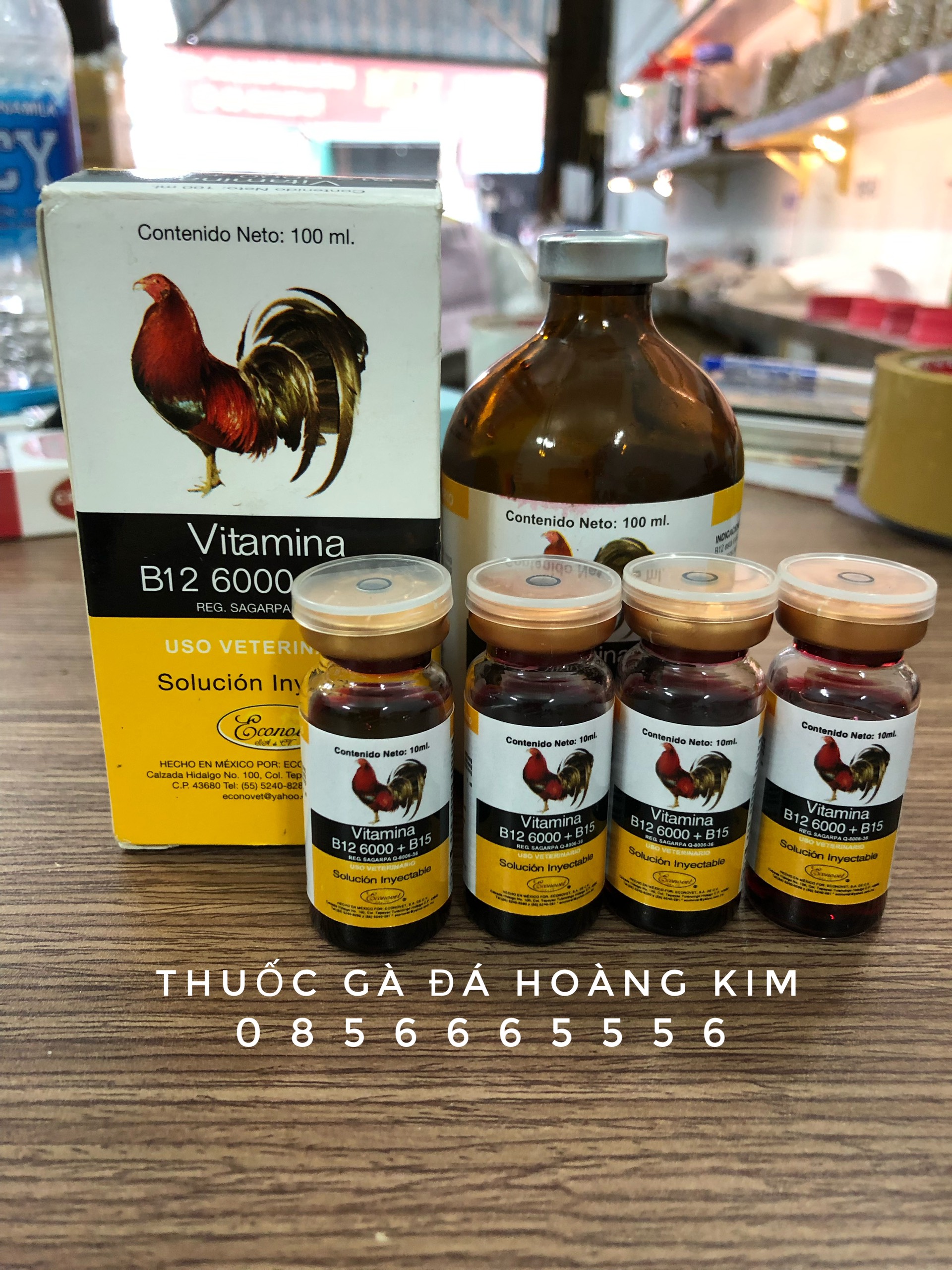 LỌ 10ML - B12 6000 + B15  GIÚP GÀ TĂNG NƯỚC MÁU SUNG HỪNG