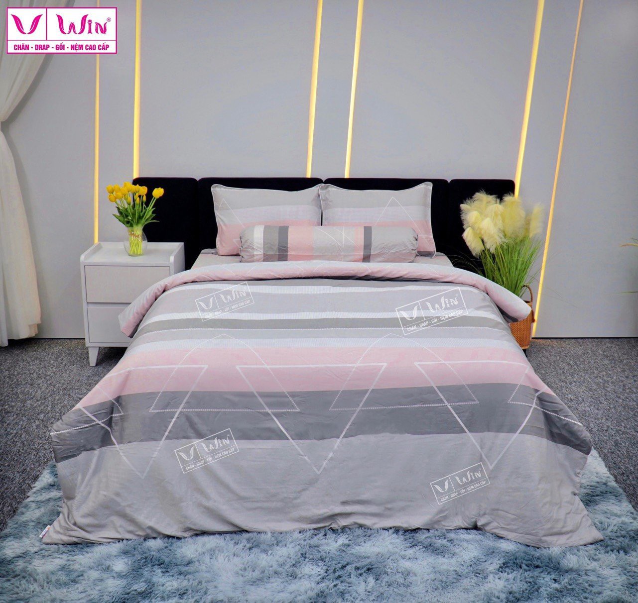 Bộ Drap tencel sang trọng, mềm mịn, mát lạnh,ga giường mẫu TC04