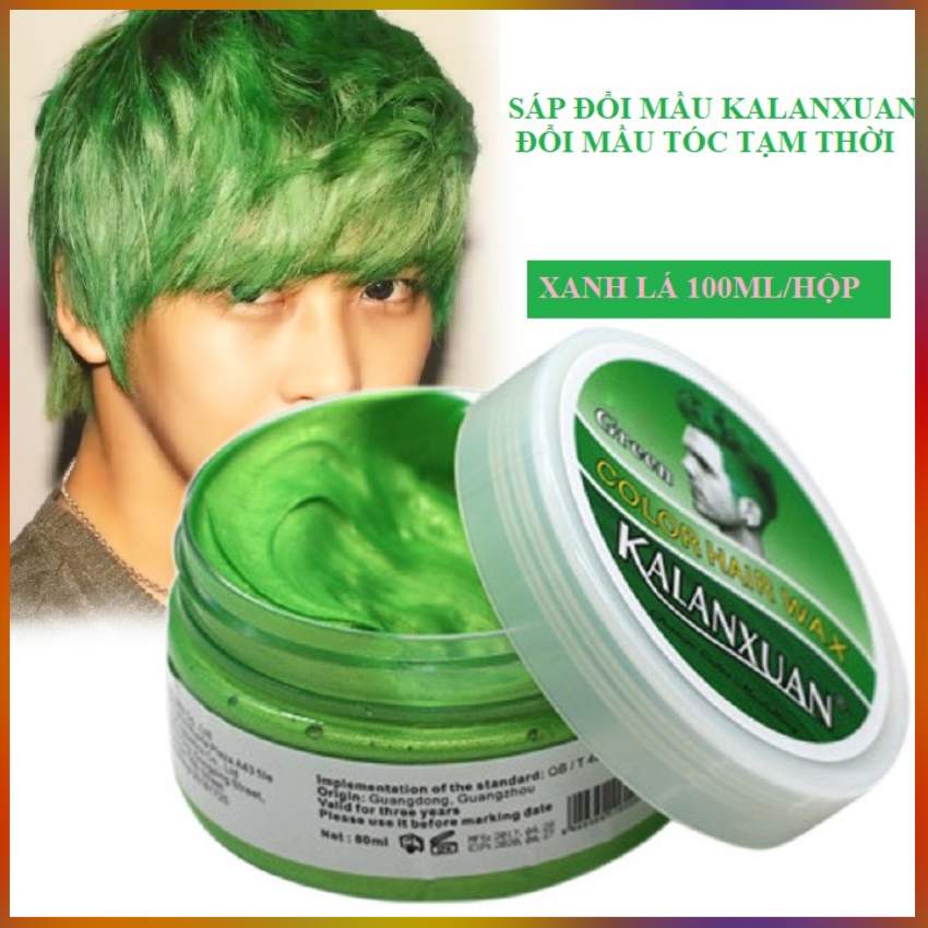 [Rẻ Hủy Diệt] Sáp Nhuộm Đổi Màu Tóc Xanh Lá Cây Tạm Thời KALANXUAN 100ml/Hộp