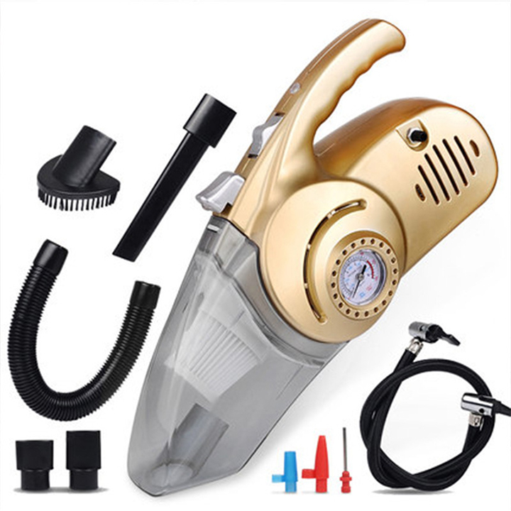 Máy Hút Bụi Cầm Tay Xe Hơi Đo Áp Suất , Máy hút bụi 12v kiêm bơm lốp ô tô đa năng 4 in 1,kiêm đèn pin chiếu sáng và đồng hồ đo áp suất,máy Hút Bụi Cầm Tay .Máy hút bụi ô tô