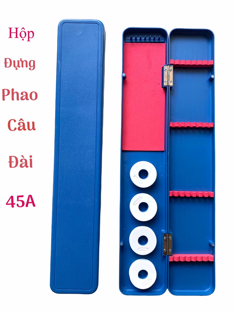 combo hộp linh kiện câu đài ( 1 hộp lưỡi câu + 2 chân phao + 1 vỉ hạt chặn + 2 chì + phao + hộp )