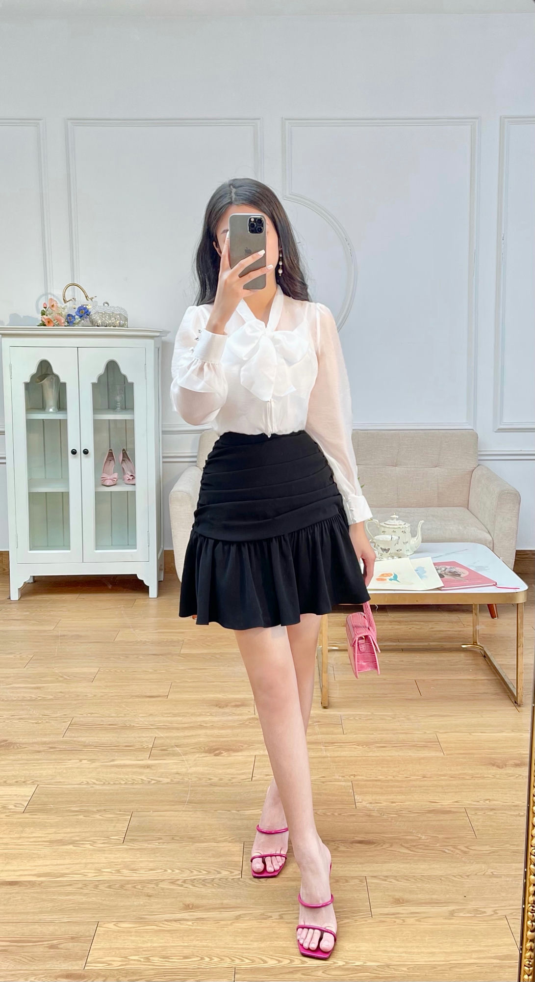 Áo sơ mi trắng nơ cổ_1ao106tr_lep'