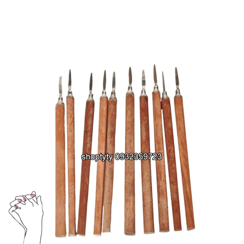 Cây lấy khoé vệ sinh móng tai móng chân - mẫu cán gỗ 7cm